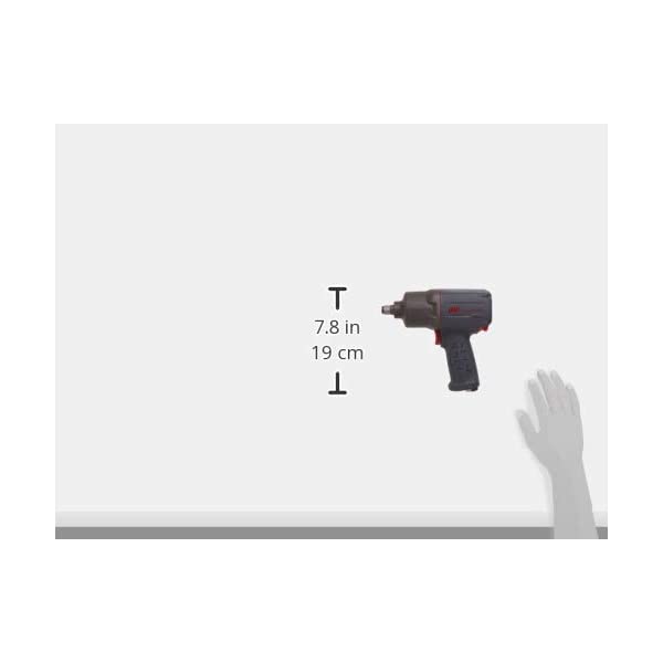 Ingersoll Rand 2235TiMAX 1/2” Drive Air Impact Wrench – Lightweight 4.6 lb Design, Powerful Torque Output Up to 1,350 ft-lbs, Titanium Hammer Case, Max Control, Gray