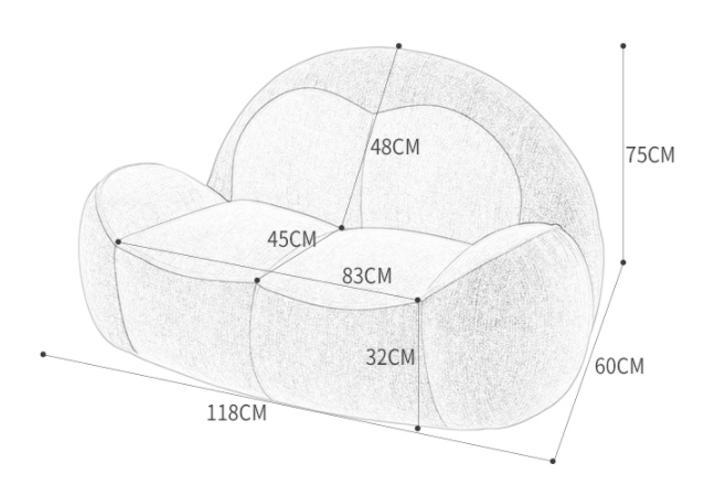 Fanjuke lazy sofa bean bag tatami small apartment single double bedroom balcony small chair