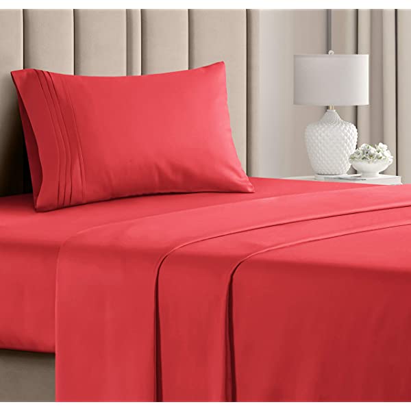 Queen Size Sheet Set - 4 Piece - Hotel Luxury Bed Sheets - Extra Soft - Deep Pockets - Easy Fit - Breathable & Cooling Sheets - Wrinkle Free - Comfy – Dark Grey Bed Sheets - Queens Sheets – 4 PC Queen Grey