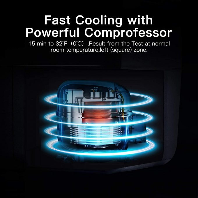 BODEGA 12 Volt Refrigerator Portable Freezer, Car Fridge Dual Zone APP Control -4℉-68℉ RV Electric