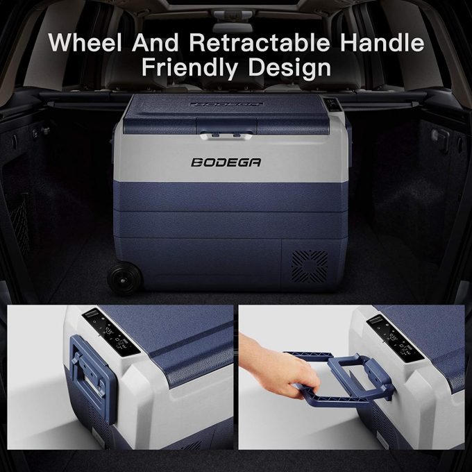 BODEGA 12 Volt Refrigerator Portable Freezer, Car Fridge Dual Zone APP Control -4℉-68℉ RV Electric