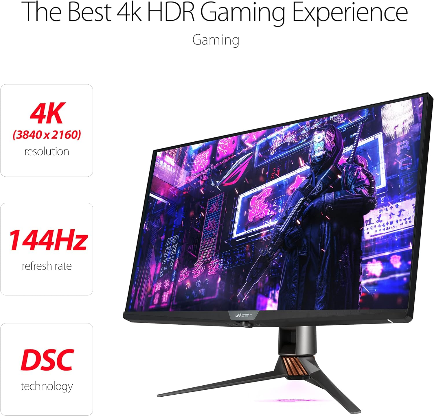 ASUS ROG Swift 32 inches 4K HDR 144Hz DSC Gaming Monitor (PG32UQX)