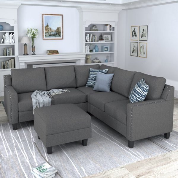 2-piece living room rivet modern cushion set with cushions