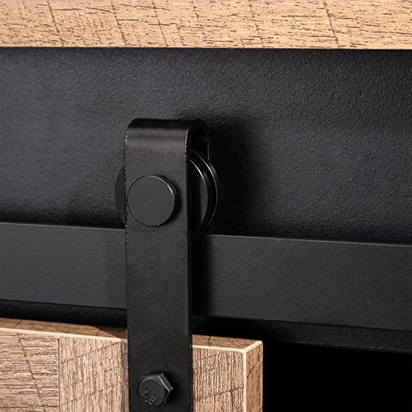 Glitzhome Wood Rustic Wine Cabinet 2-Sections Bar Cabinet with Wine Storage 31.5”L Sideboard Table with Drawers Wood Sideboard with Wine Display for Kitchen Dining Room 2 piece