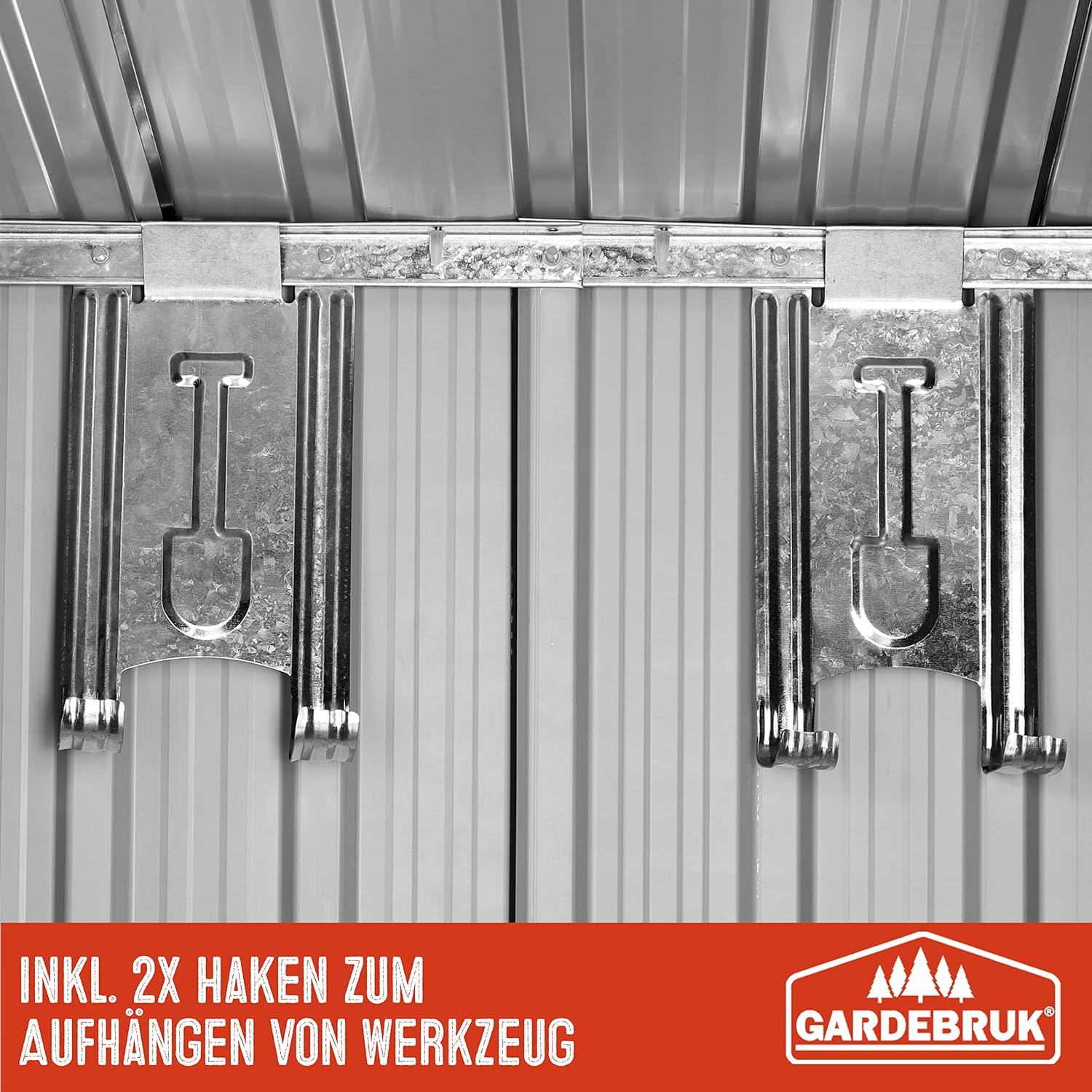 GARDEBRUK® Garden Metal Tool Shed | Anthracite | 6x4 FT | Outdoor Tool Storage Garden House | Sloped Pent Roof | Sliding Door | Container Gardening Equipment | Weather-Resistant