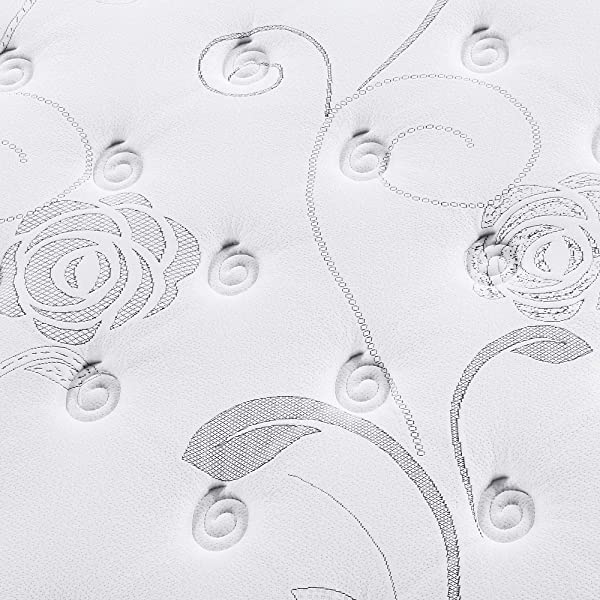 Olee Sleep 13 inch Galaxy Hybrid Gel Infused Memory Foam and Pocket Spring Mattress (Full), White 13 Inch Full