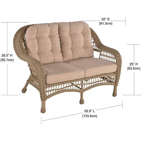 W Unlimited Saturn Collection Outdoor Garden Patio Chair Light Brown 1 Chair