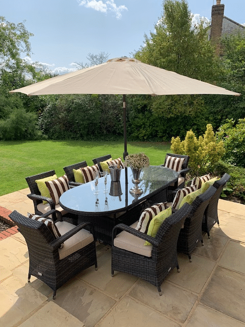 【Home&Garden】HOTSALES 8 SAVANNAH Armchair oval table set.