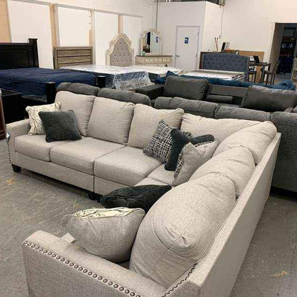 Sectional Sofa Couch with Ottoman Living Room Corner Couch 6 Seat Modular L Shaped Couch for Home Office