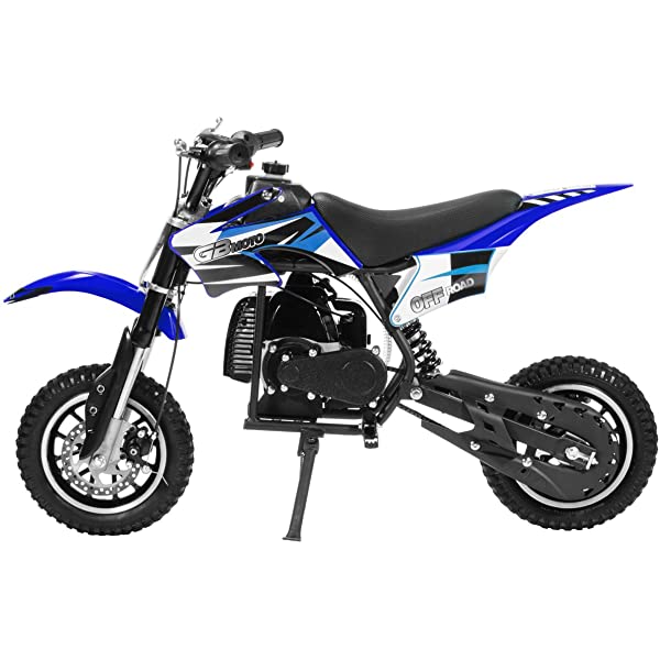 XtremepowerUS 49CC 2-Stroke Gas Power Mini Pocket Dirt Bike Dirt Off Road Motorcycle Ride-on (Blue)