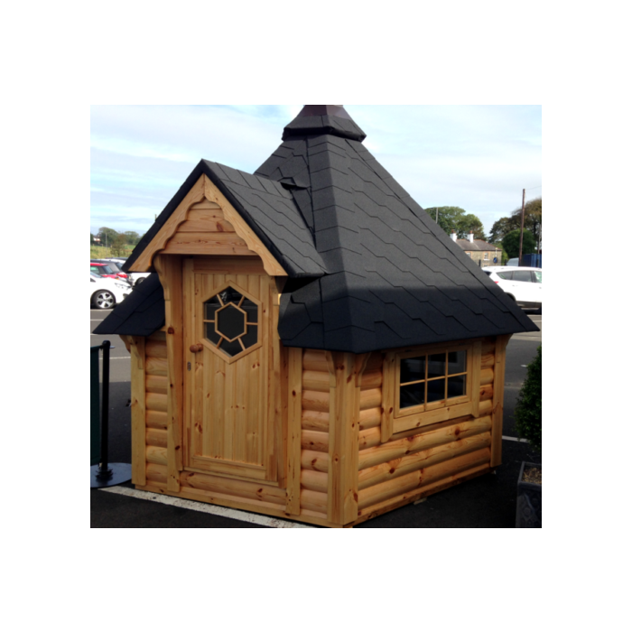 BBQ Grill Hut 6.5 sqm - includes BBQ room with benches and tile roof