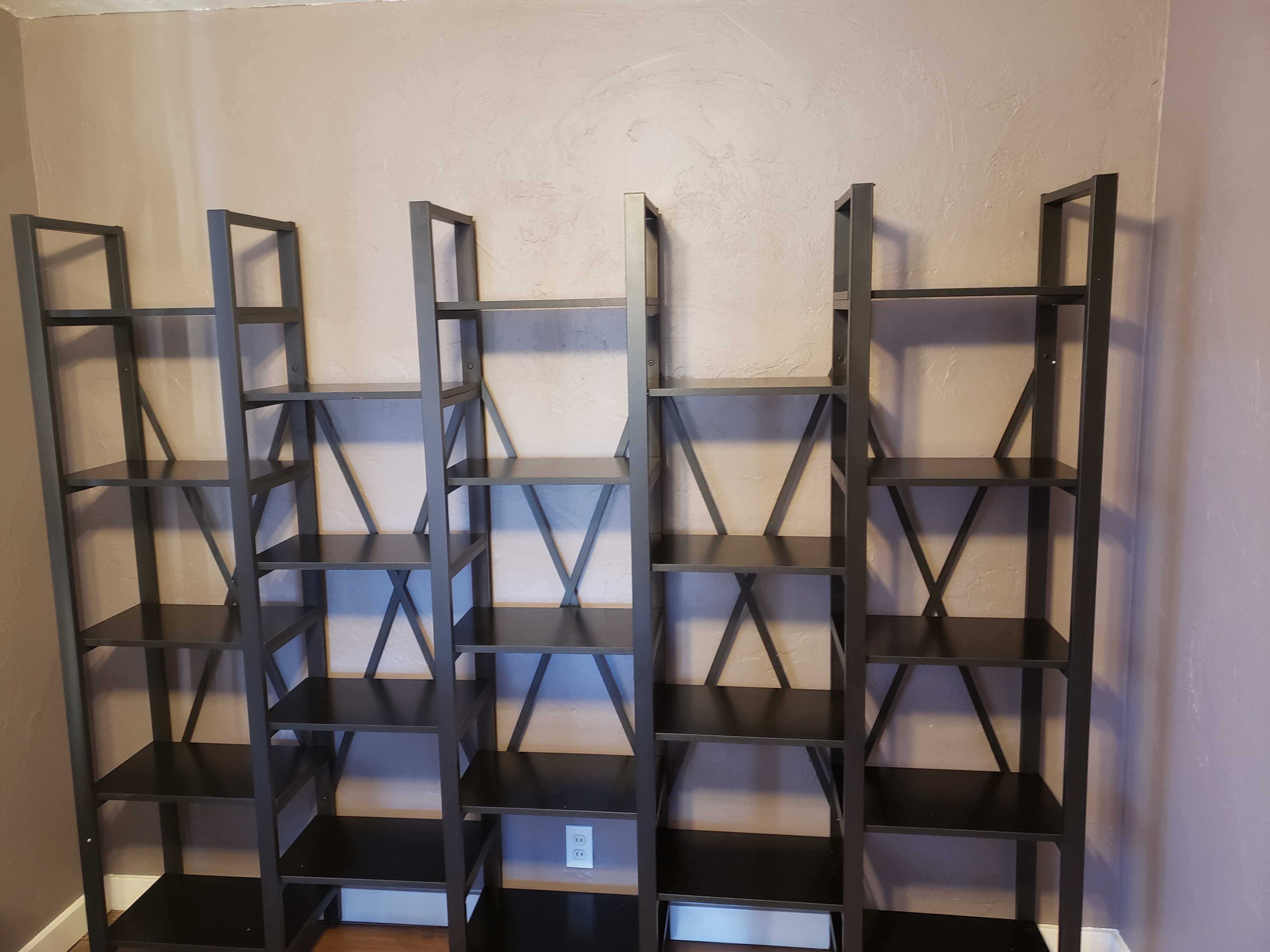 【Furniture】Rustic Super Wide 86 Inch 5 Tier Bookcase with 23 Shelves, 5-Shelf Etagere Large Open Bookshelf