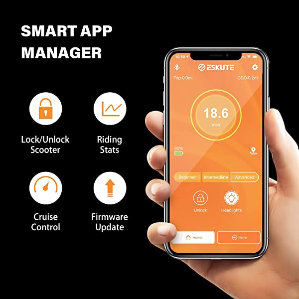 ESKUTE Electric Kick Scooter Commuting Electric Scooter Longe Range, Upgraded Motor Power, Foldable Commuter for Adults All-season, commuting, long range