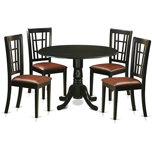 5 PC Dining room set -Table and 4 Dining Chairs Dlni5-blk-lc