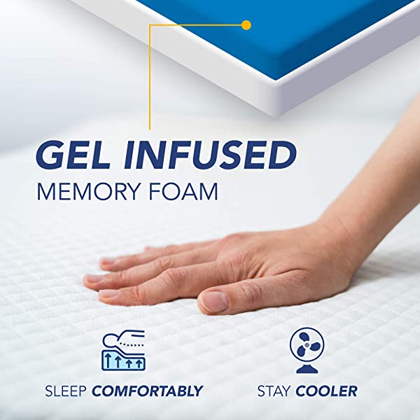 DynastyMattress 4-inch Cool Gel Memory Foam Mattress for Convertible Sofa & Couch Beds Full Size