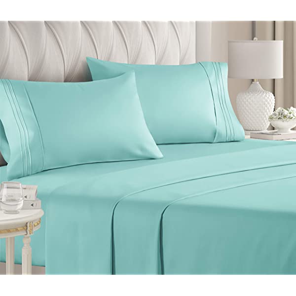 Queen Size Sheet Set - 4 Piece - Hotel Luxury Bed Sheets - Extra Soft - Deep Pockets - Easy Fit - Breathable & Cooling Sheets - Wrinkle Free - Comfy – Dark Grey Bed Sheets - Queens Sheets – 4 PC Queen Grey