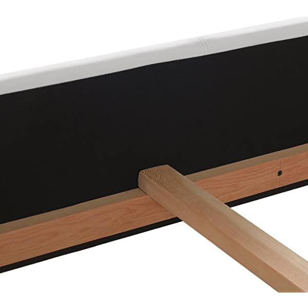 Jennifer Taylor Home Marcella Collection Queen Wingback Tufted Hand-Applied Nail Heads Upholstered Bed, Antique White Antique White Queen