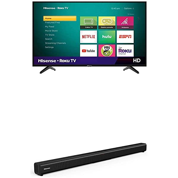 Hisense 40-Inch Class H4 Series LED Roku Smart TV with Alexa Compatibility (40H4F, 2020 Model) 40 in TV Only