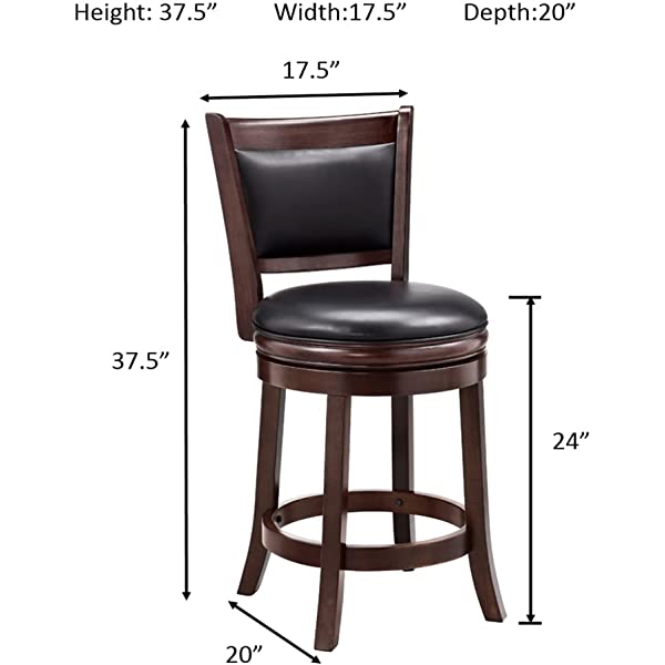 Ball & Cast Barstool, 29-Inch,2-Pack, Cappuccino Jayden Cappuccino 29-Inch,2-Pack