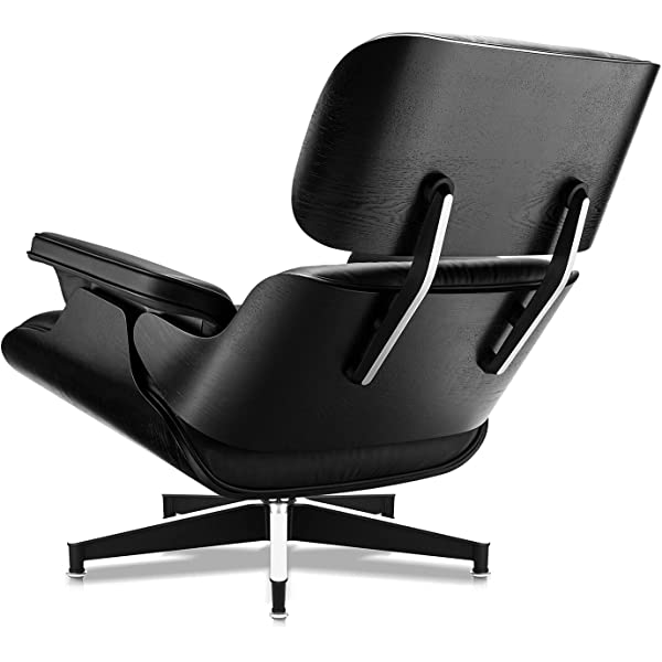 Mid Century Lounge Chair and Ottoman, Modern Chair Classic Design, Top Grain Leather Palisander Wood, Heavy Duty Base Support for Living Room, Study, Lounge, Office (Nomal, Style1-1) Nomal Style1-1