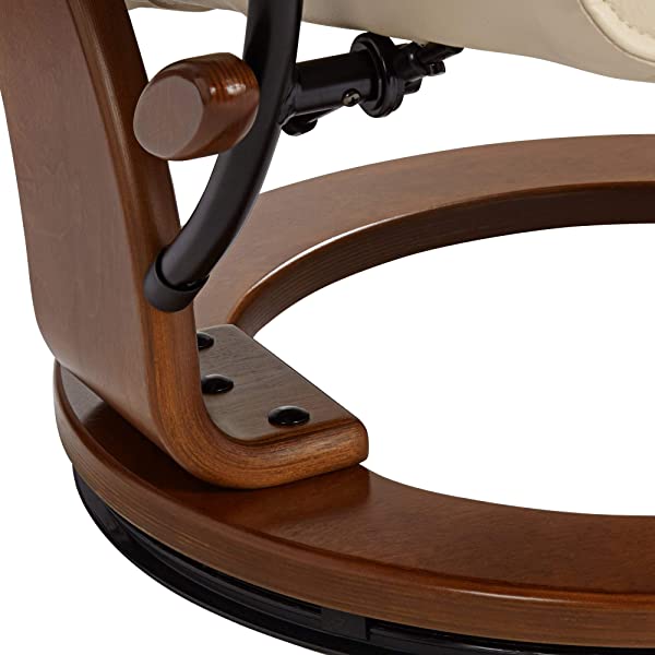 Newport Taupe Swivel Recliner and Slanted Ottoman