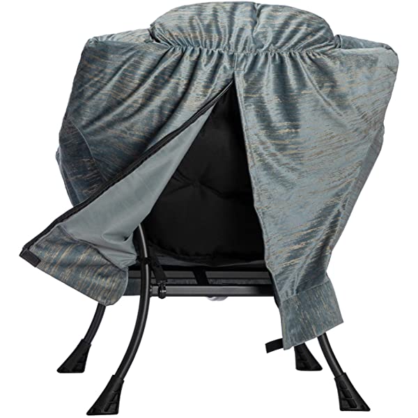 AbocoFur Modern Large Cotton Fabric Lazy Chair，Accent Contemporary Lounge Chair, Single Steel Frame Leisure Sofa Chair with Armrests and A Side Pocket, Beige