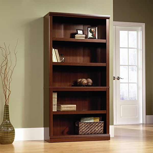 Sauder Select Collection 5-Shelf Bookcase, Washington Cherry finish Washington Cherry Finish Bookcase