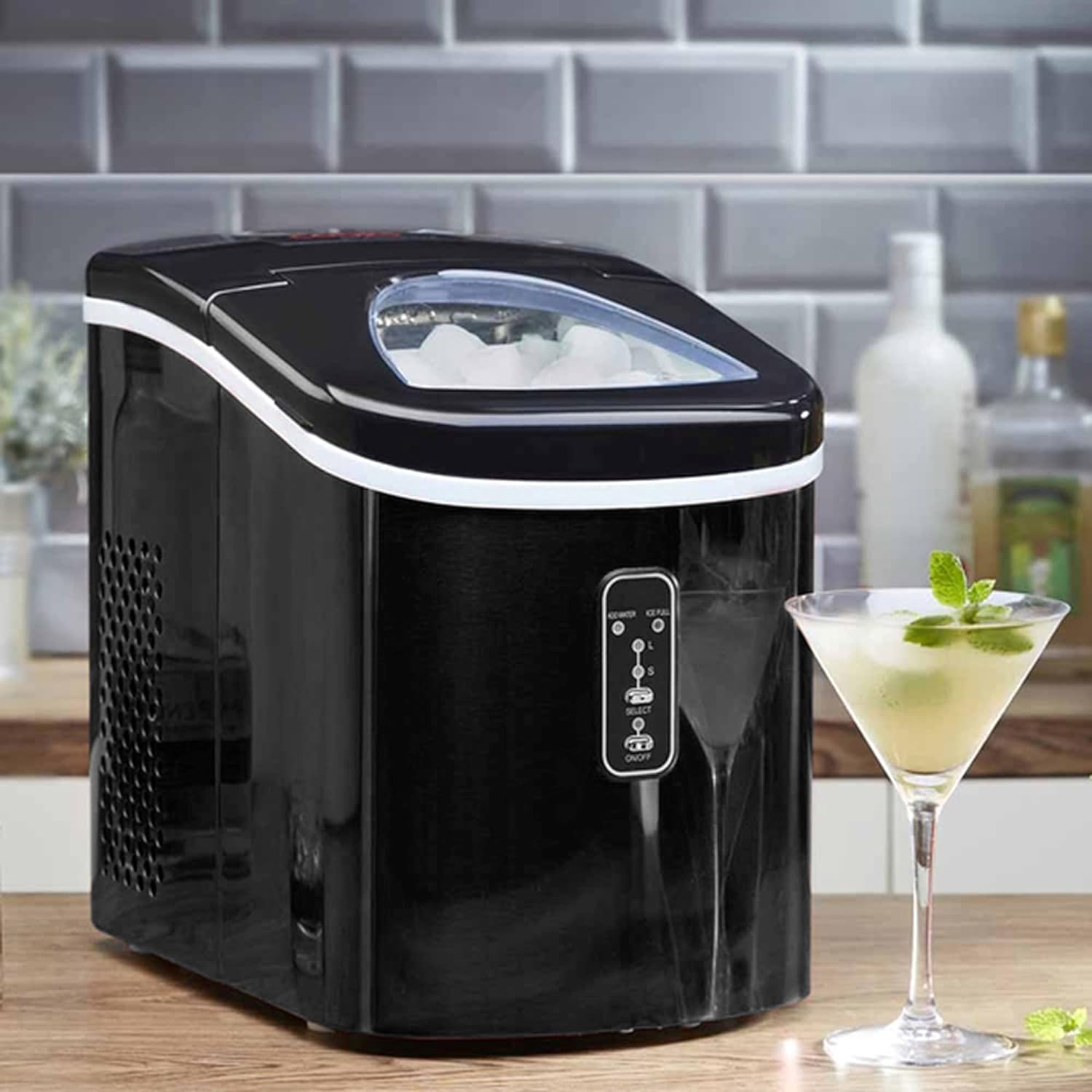 Cooks Professional Ice Maker Machine | Countertop Ice Cube Maker | Large Capacity 2.2L Water Tank | Quick and Easy with 2 Ice Size Options | No Plumbing Required