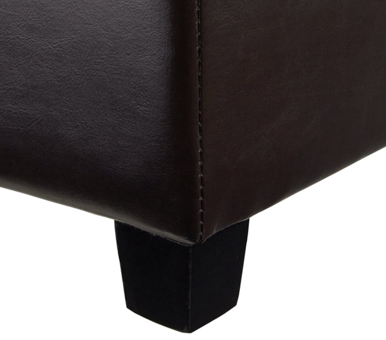 FIRST HILL FHW Marion Rectangular Storage Ottoman, Russet Brown