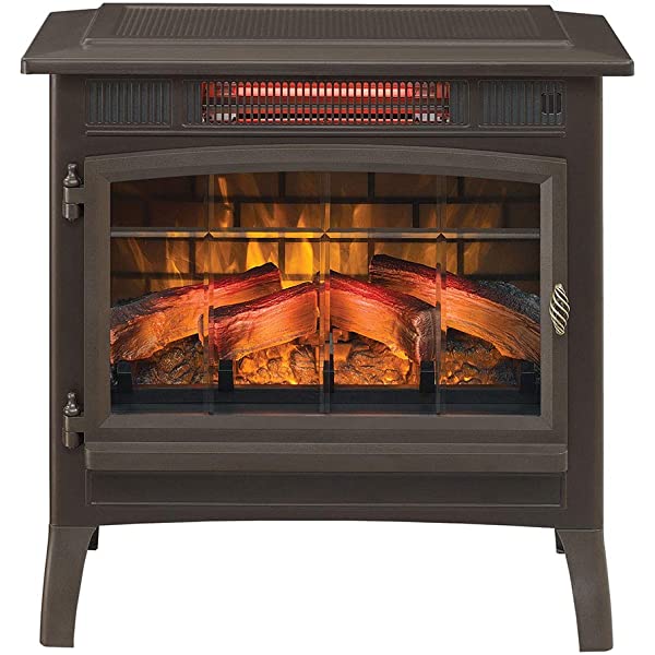 Duraflame 3D Infrared Electric Fireplace Stove with Remote Control - Portable Indoor Space Heater - DFI-5010 (Black)