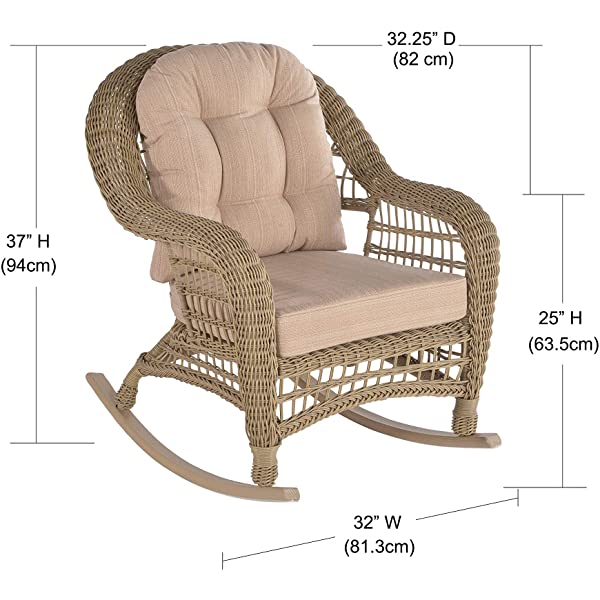 W Unlimited Saturn Collection Outdoor Garden Patio Chair Light Brown 1 Chair