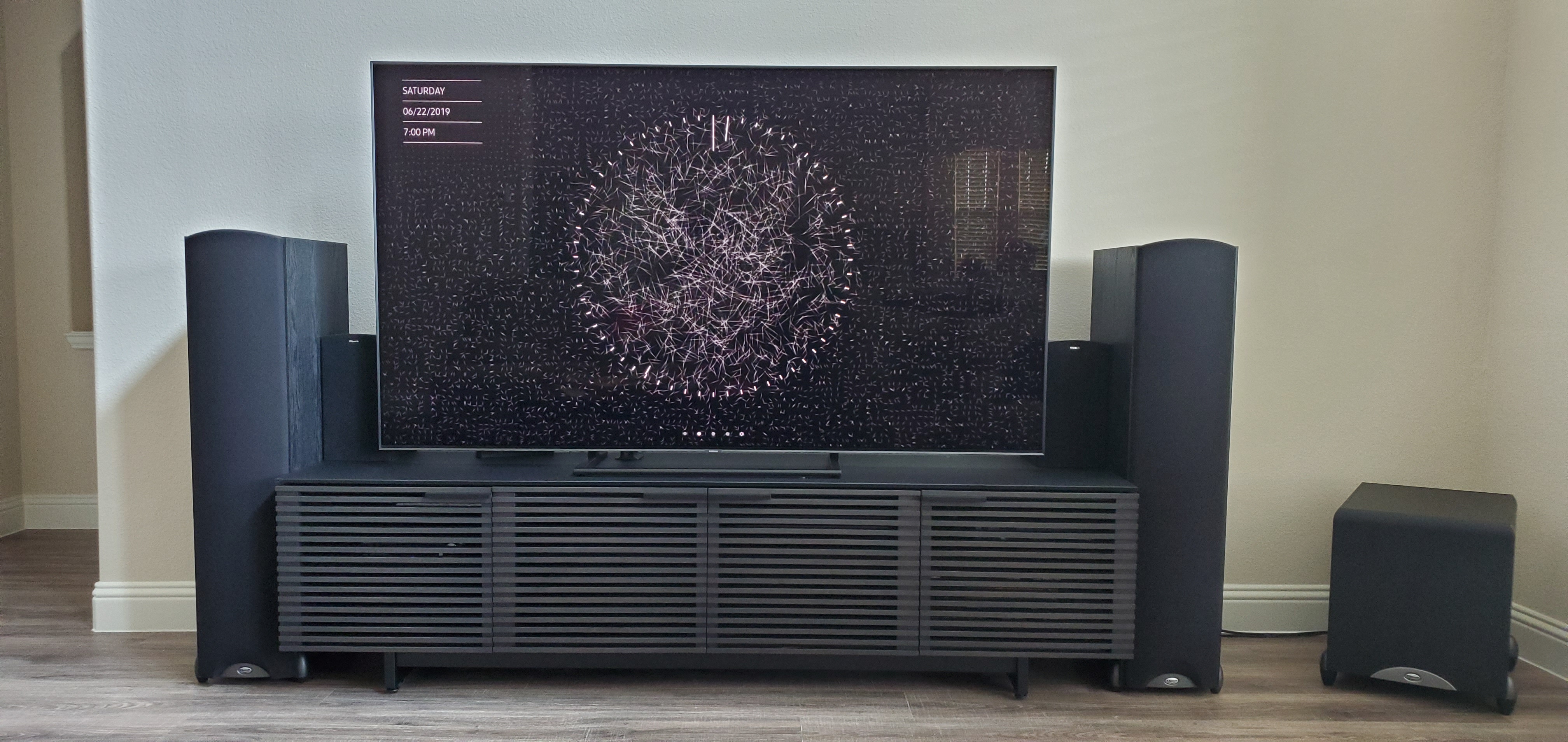 【Furniture】BDI Corridor 8177 Triple-Width Media Console with Drawer, Charcoal