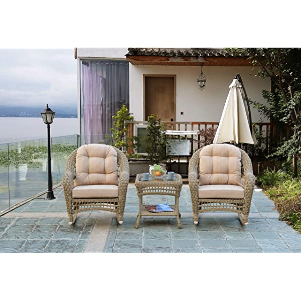 W Unlimited Saturn Collection Outdoor Garden Patio Chair Light Brown 1 Chair