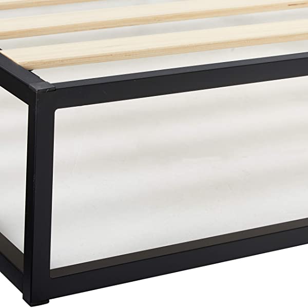 ZINUS Joseph Metal Platforma Bed Frame / Mattress Foundation / Wood Slat Support / No Box Spring Needed / Sturdy Steel Structure, Queen Queen 14 Inch