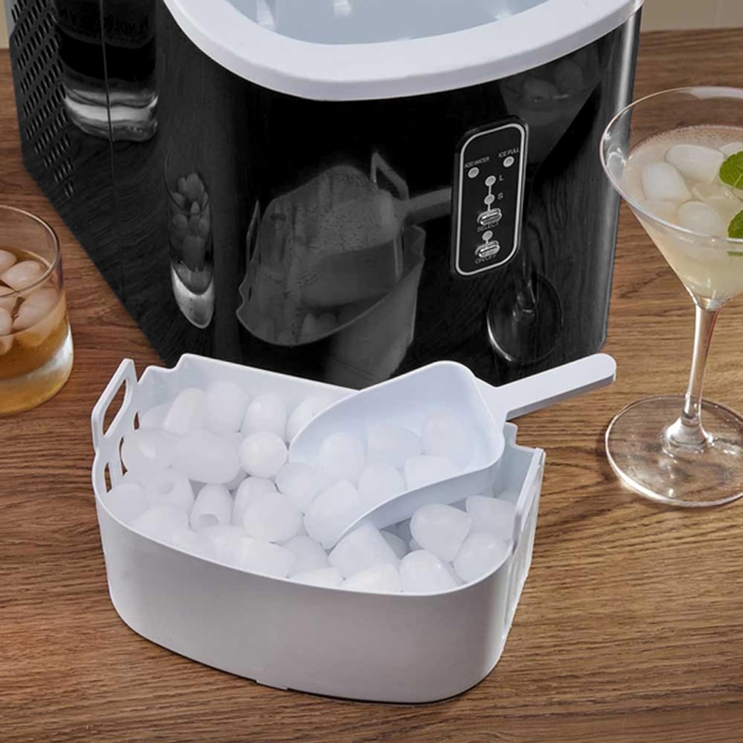 Cooks Professional Ice Maker Machine | Countertop Ice Cube Maker | Large Capacity 2.2L Water Tank | Quick and Easy with 2 Ice Size Options | No Plumbing Required