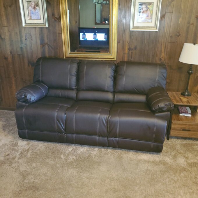 【Furniture】Edgar 81'' Vegan Leather Sofa